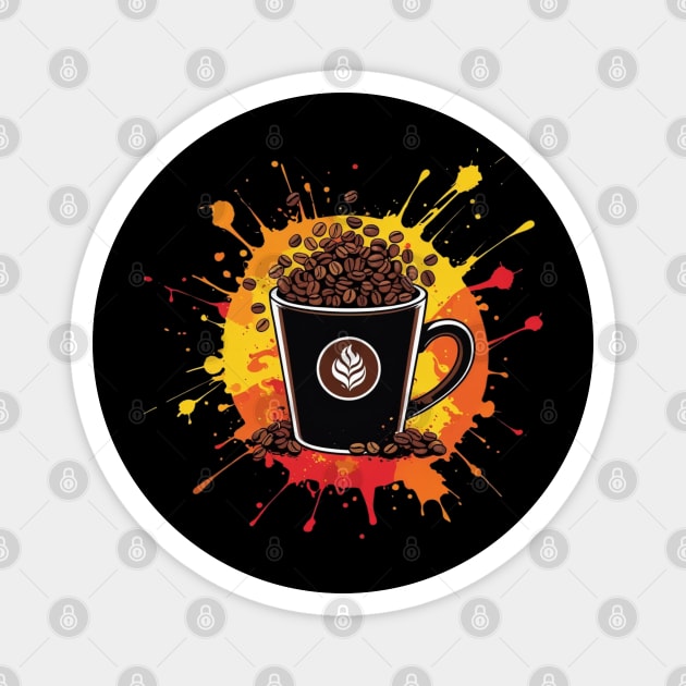 Coffee Theme Fueled by Coffee and Chaos Magnet by SR8891
